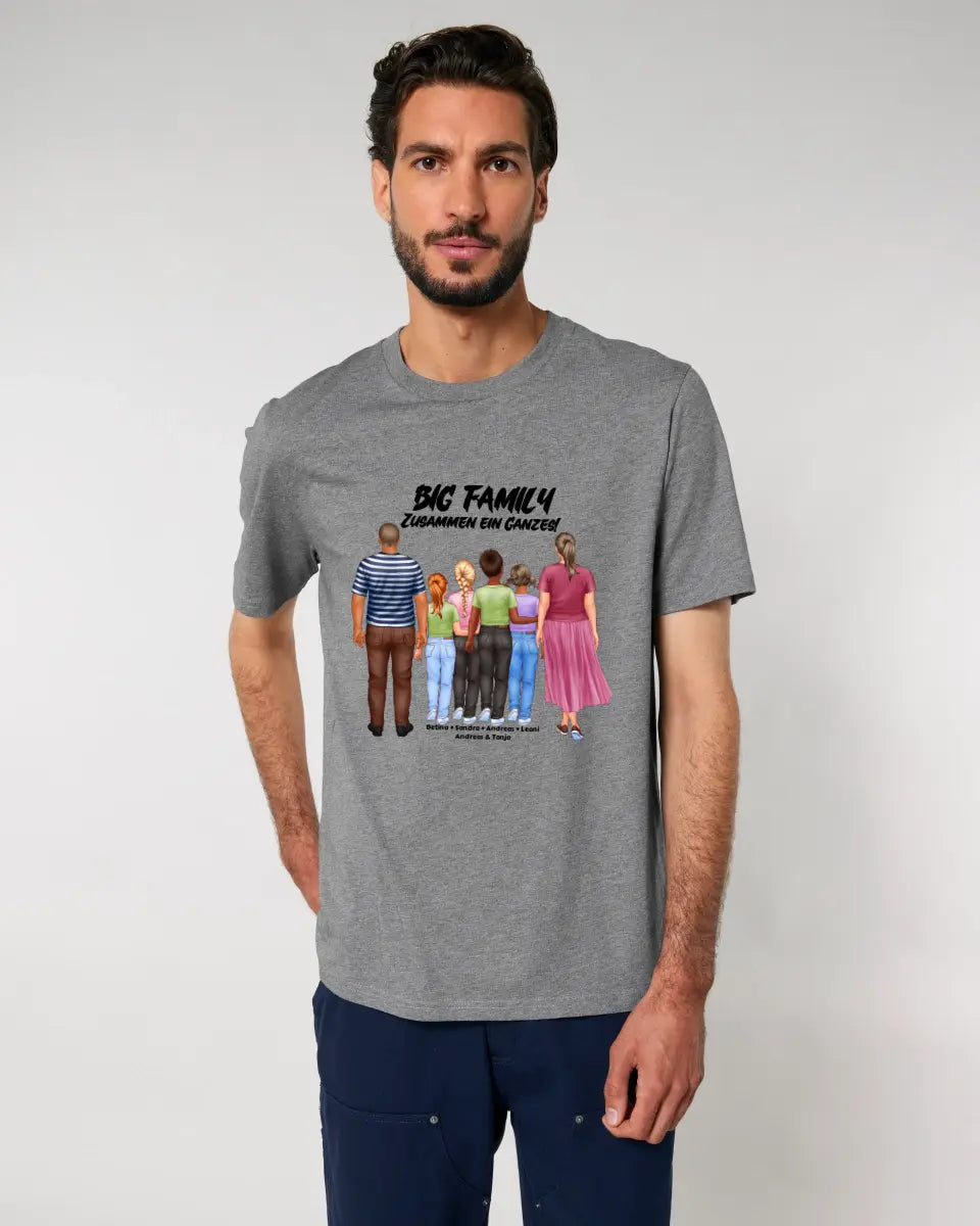 Huge family designer with 0-4 children • Unisex premium T-shirt XS-5XL made of organic cotton for women &amp; men