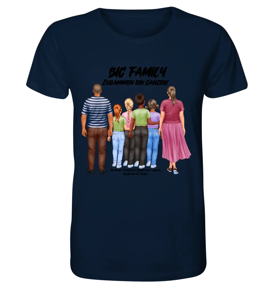 Huge Familien-Designer mit 0-4 Kindern • Unisex Premium T-Shirt XS-5XL aus Bio-Baumwolle für Damen & Herren