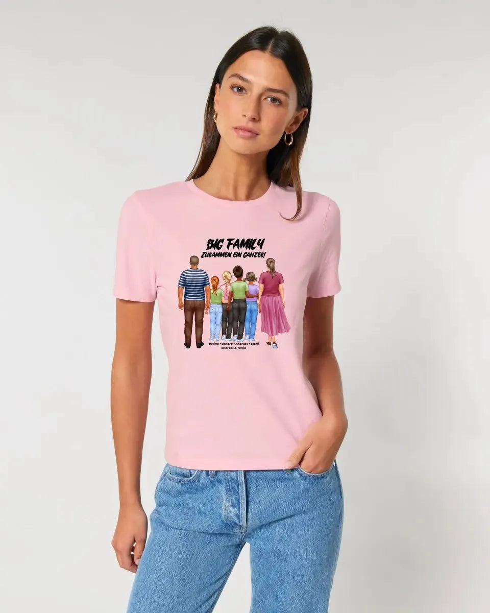 Huge Familien-Designer mit 0-4 Kindern • Ladies Premium T-Shirt XS-2XL aus Bio-Baumwolle für Damen • Exklusivdesign • personalisiert