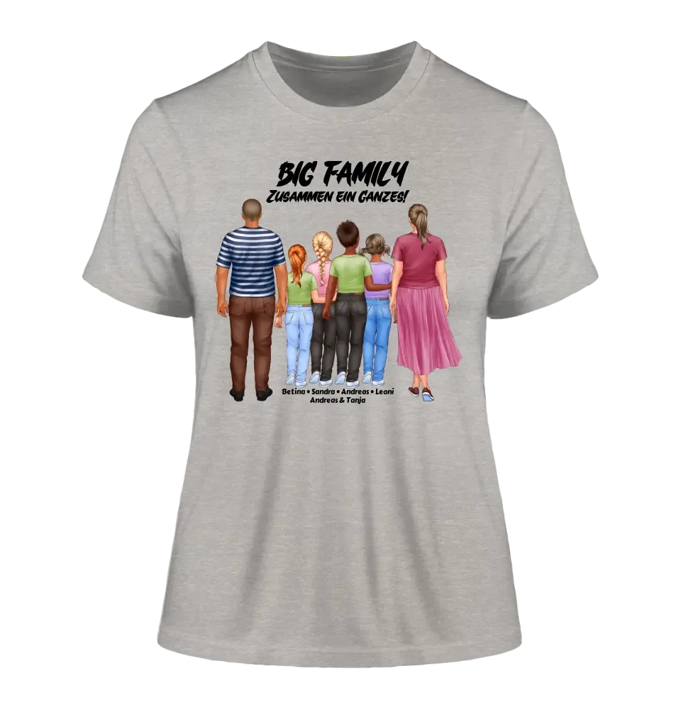 Huge Familien-Designer mit 0-4 Kindern • Ladies Premium T-Shirt XS-2XL aus Bio-Baumwolle für Damen • Exklusivdesign • personalisiert