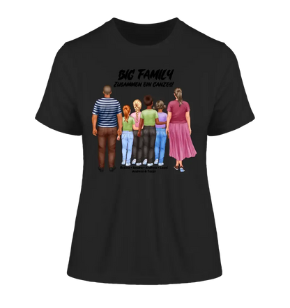 Huge family designer with 0-4 children • Ladies Premium T-Shirt XS-2XL made of organic cotton for women • Exclusive design • personalized