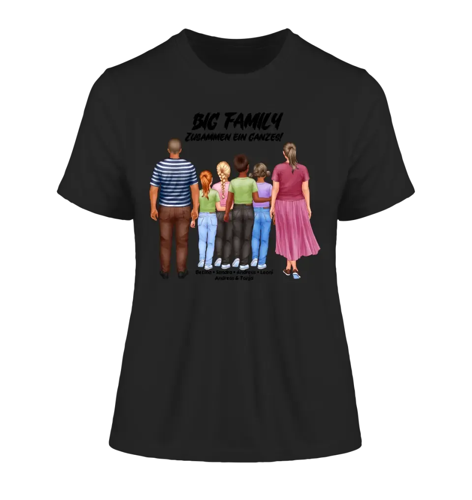 Huge family designer with 0-4 children • Ladies Premium T-Shirt XS-2XL made of organic cotton for women • Exclusive design • personalized