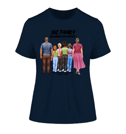 Huge Familien-Designer mit 0-4 Kindern • Ladies Premium T-Shirt XS-2XL aus Bio-Baumwolle für Damen • Exklusivdesign • personalisiert