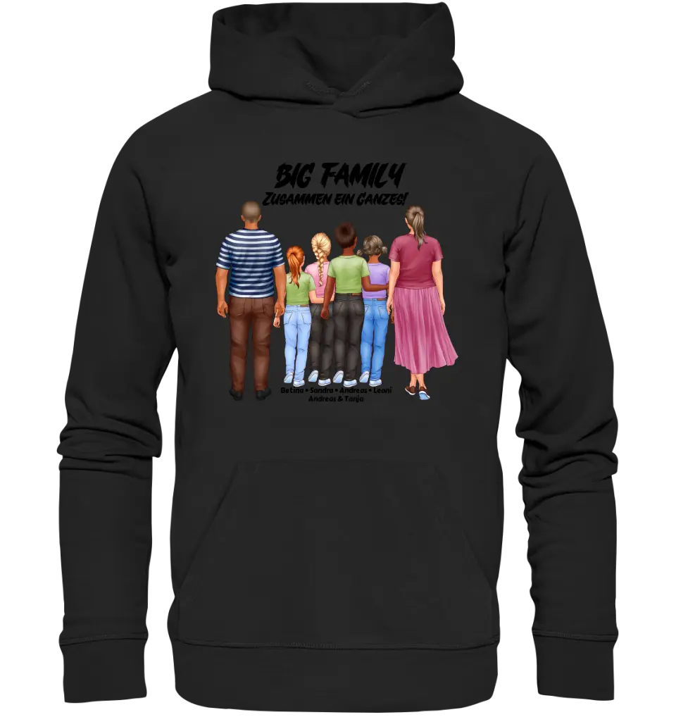 Huge Familien-Designer mit 0-4 Kindern • Unisex Premium Hoodie XS-5XL aus Bio-Baumwolle für Damen & Herren  • Exklusivdesign • personalisiert