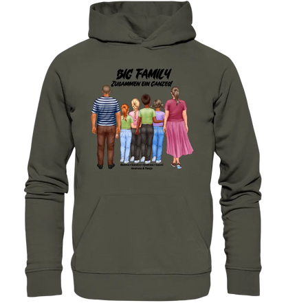 Huge Familien-Designer mit 0-4 Kindern • Unisex Premium Hoodie XS-5XL aus Bio-Baumwolle für Damen & Herren  • Exklusivdesign • personalisiert