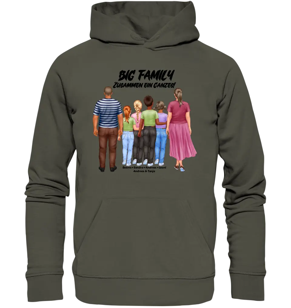 Huge Familien-Designer mit 0-4 Kindern • Unisex Premium Hoodie XS-5XL aus Bio-Baumwolle für Damen & Herren  • Exklusivdesign • personalisiert