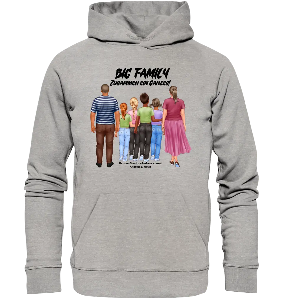 Huge Familien-Designer mit 0-4 Kindern • Unisex Premium Hoodie XS-5XL aus Bio-Baumwolle für Damen & Herren  • Exklusivdesign • personalisiert