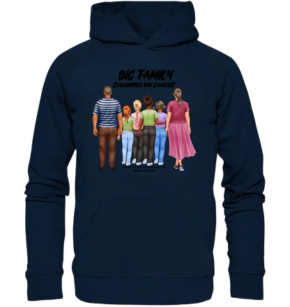 Huge Familien-Designer mit 0-4 Kindern • Unisex Premium Hoodie XS-5XL aus Bio-Baumwolle für Damen & Herren  • Exklusivdesign • personalisiert