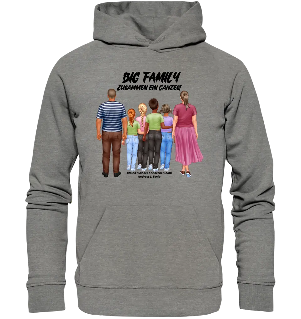 Huge Familien-Designer mit 0-4 Kindern • Unisex Premium Hoodie XS-5XL aus Bio-Baumwolle für Damen & Herren  • Exklusivdesign • personalisiert