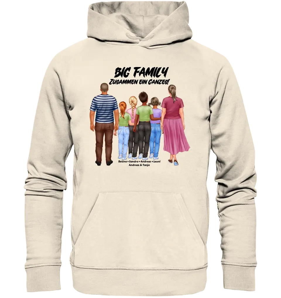 Huge Familien-Designer mit 0-4 Kindern • Unisex Premium Hoodie XS-5XL aus Bio-Baumwolle für Damen & Herren  • Exklusivdesign • personalisiert