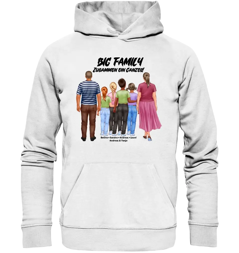 Huge Familien-Designer mit 0-4 Kindern • Unisex Premium Hoodie XS-5XL aus Bio-Baumwolle für Damen & Herren • Exklusivdesign • personalisiert