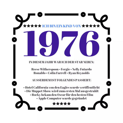 JAHRESZAHL DESIGNER (personalisierbar): Sticker 20x20 cm (Aufkleber) - White / OneSize / ausgestanzter Sticker 20x20 cm