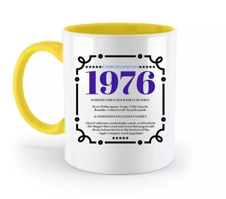 YEAR NUMBER DESIGNER (customizable): Two-tone mug 330ml