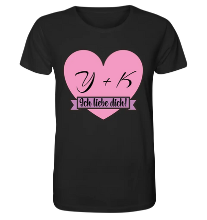 Herz mit Botschaft • Unisex Premium T-Shirt XS-5XL aus Bio-Baumwolle für Damen & Herren • Exklusivdesign • personalisiert