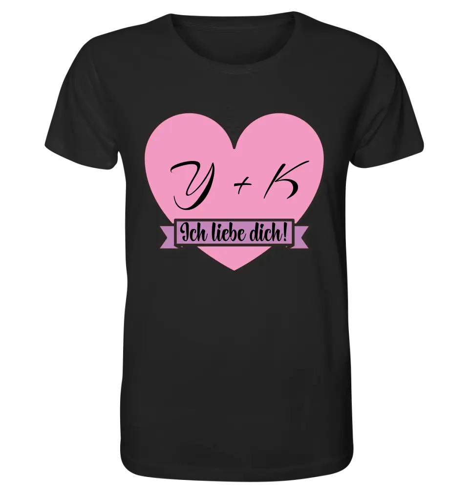 Herz mit Botschaft • Unisex Premium T-Shirt XS-5XL aus Bio-Baumwolle für Damen & Herren • Exklusivdesign • personalisiert