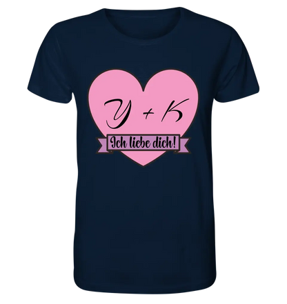 Herz mit Botschaft • Unisex Premium T-Shirt XS-5XL aus Bio-Baumwolle für Damen & Herren • Exklusivdesign • personalisiert