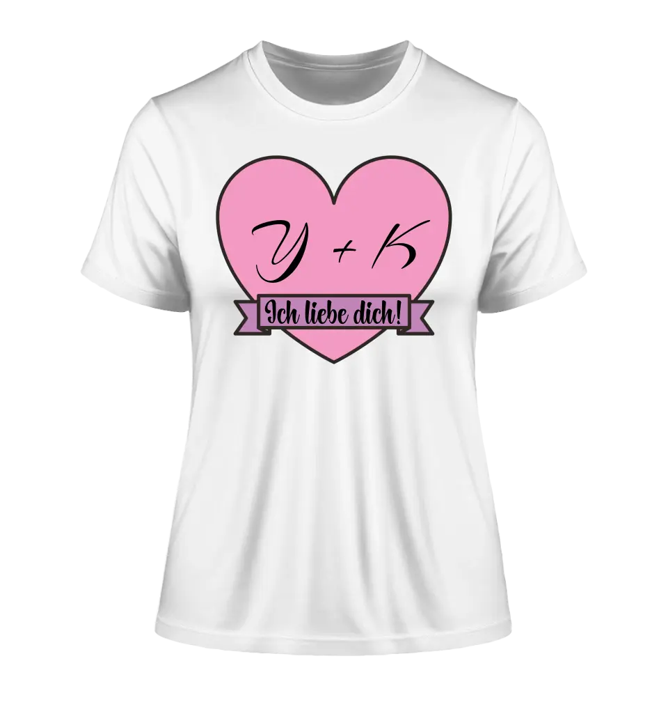 Herz mit Botschaft • Ladies Premium T-Shirt XS-2XL aus Bio-Baumwolle für Damen • Exklusivdesign • personalisiert