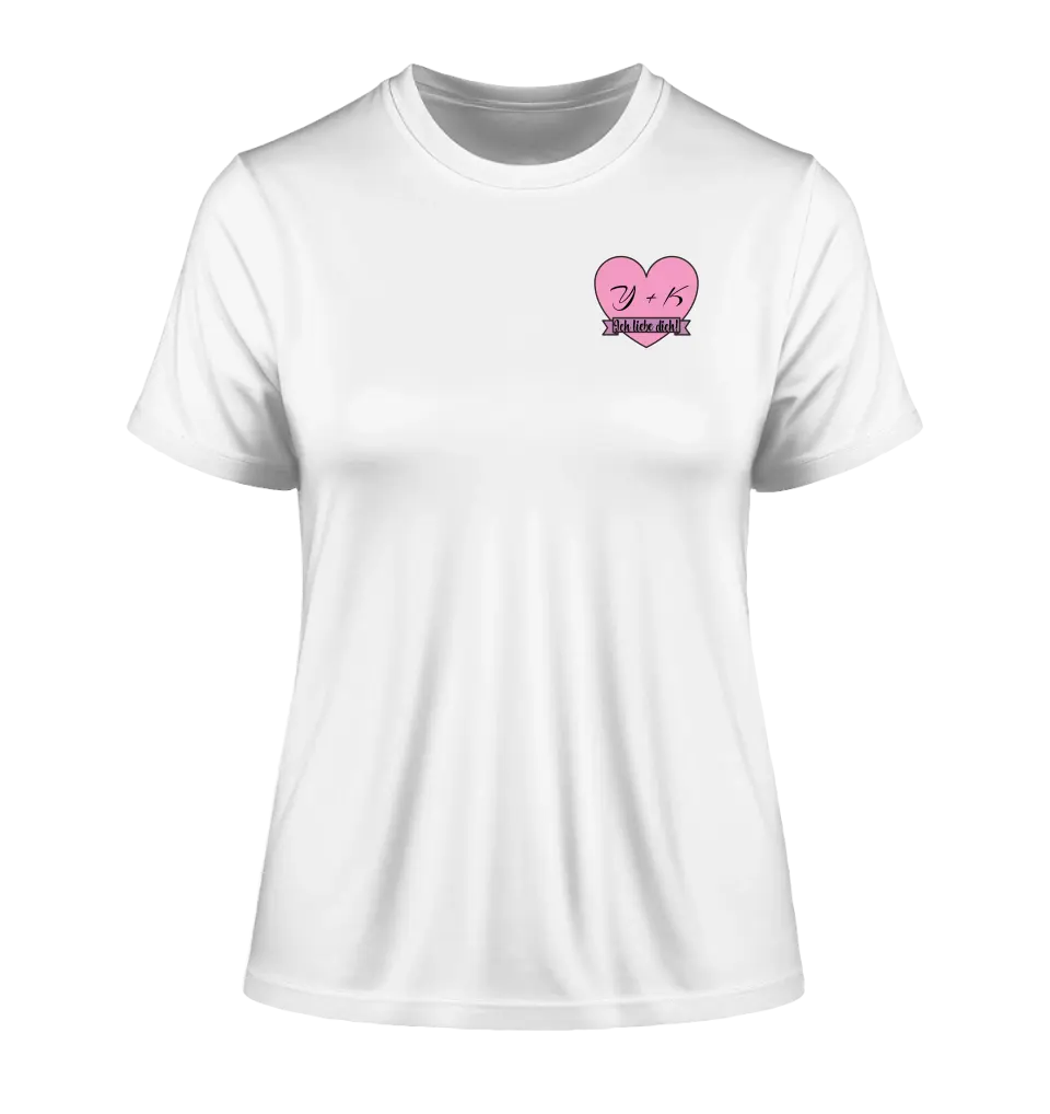 Heart with a message • Ladies Premium T-Shirt XS-2XL made of organic cotton for women • Exclusive design • personalized • chest print