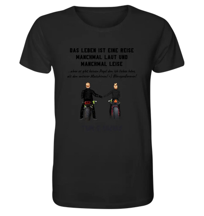 2in1: Couple Designer • Motorcycle Couple • Unisex Premium T-Shirt XS-5XL made of organic cotton for women &amp; men