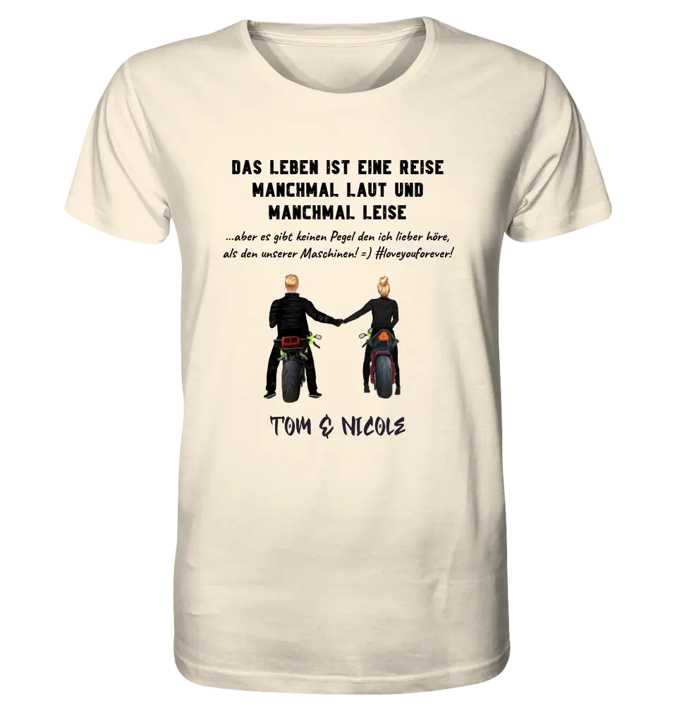 2in1: Paar Designer • Motorrad Couple • Unisex Premium T-Shirt XS-5XL aus Bio-Baumwolle für Damen & Herren