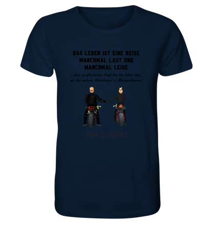 2in1: Paar Designer • Motorrad Couple • Unisex Premium T-Shirt XS-5XL aus Bio-Baumwolle für Damen & Herren