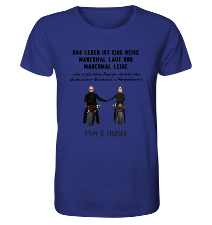 2in1: Couple Designer • Motorcycle Couple • Unisex Premium T-Shirt XS-5XL made of organic cotton for women &amp; men