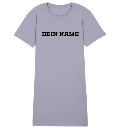 Einfacher Wunschname • 4 Versionen • Ladies Premium T-Shirt Kleid aus Bio-Baumwolle S-2XL  • Exklusivdesign • personalisiert