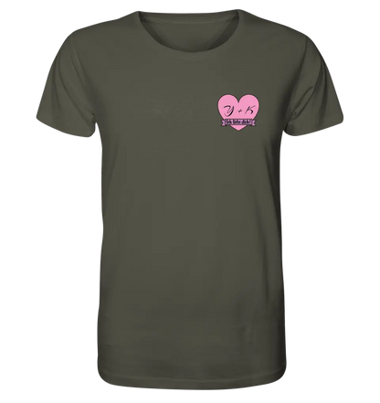 Herz mit Botschaft • Unisex Premium T-Shirt XS-5XL aus Bio-Baumwolle für Damen & Herren • Exklusivdesign • personalisiert • Brustdruck