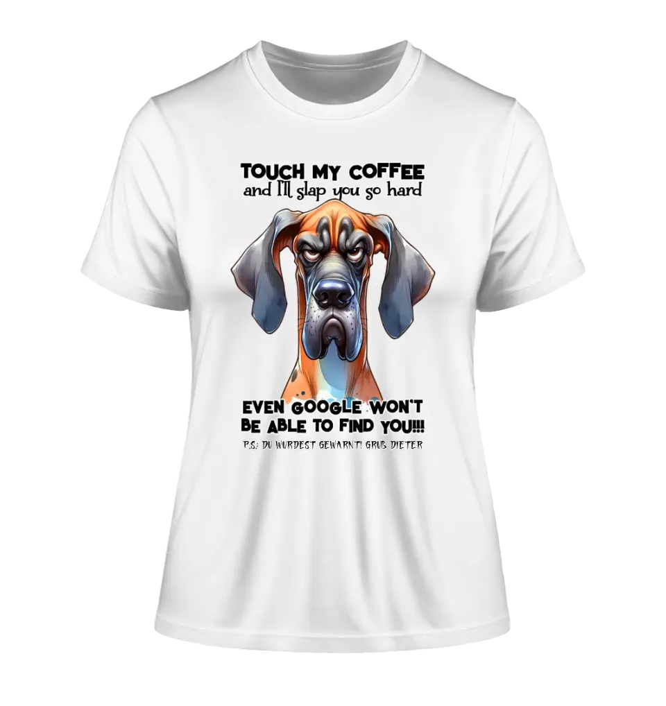 Coffee-Dog • Kaffee • Hund • Ladies Premium T-Shirt XS-2XL aus Bio-Baumwolle für Damen • Exklusivdesign • personalisiert