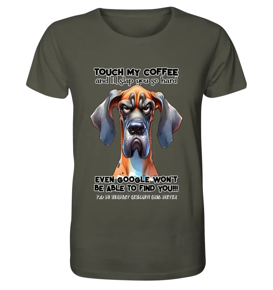 Coffee-Dog • Kaffee • Hund • Unisex Premium T-Shirt XS-5XL aus Bio-Baumwolle für Damen & Herren • Exklusivdesign • personalisiert