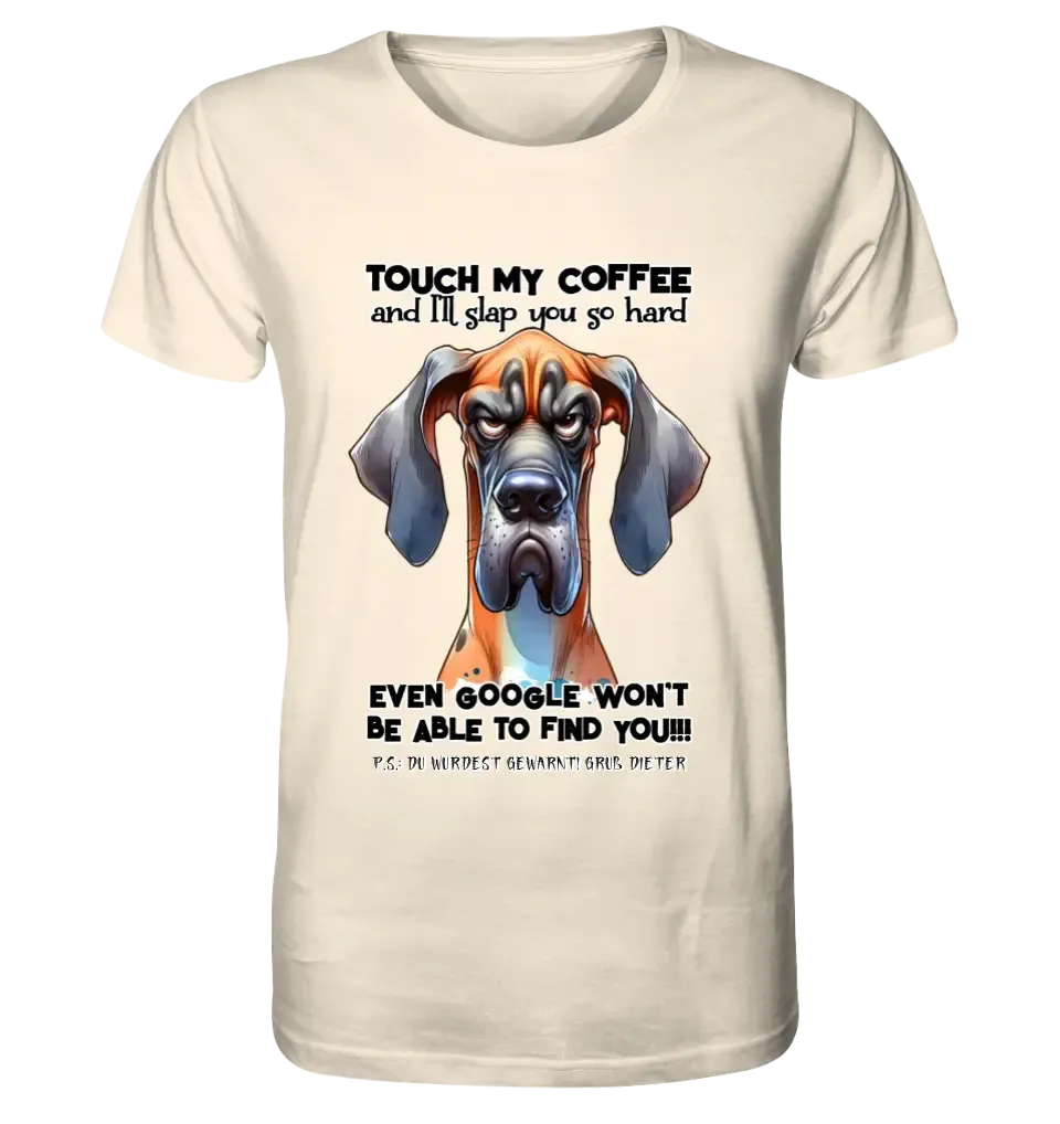 Coffee-Dog • Kaffee • Hund • Unisex Premium T-Shirt XS-5XL aus Bio-Baumwolle für Damen & Herren • Exklusivdesign • personalisiert