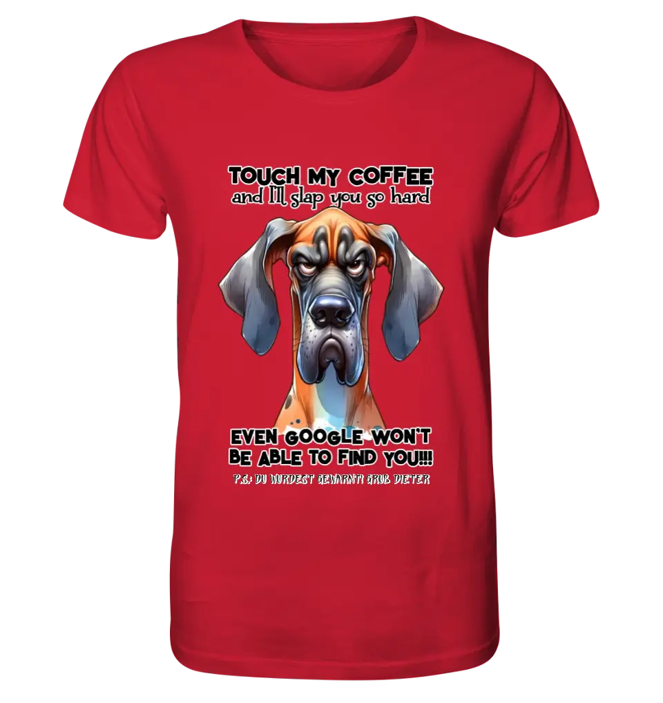 Coffee-Dog • Kaffee • Hund • Unisex Premium T-Shirt XS-5XL aus Bio-Baumwolle für Damen & Herren • Exklusivdesign • personalisiert