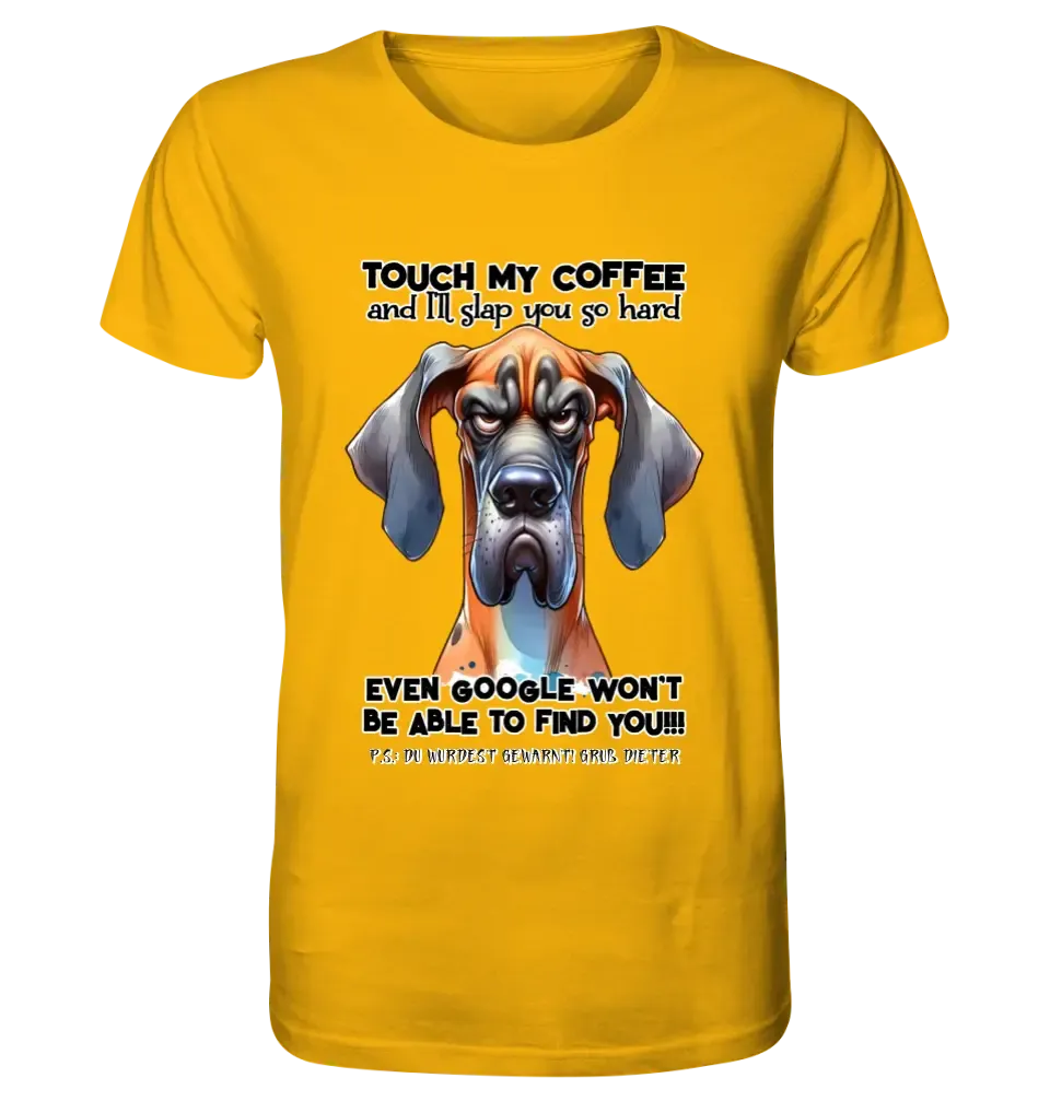 Coffee-Dog • Kaffee • Hund • Unisex Premium T-Shirt XS-5XL aus Bio-Baumwolle für Damen & Herren • Exklusivdesign • personalisiert