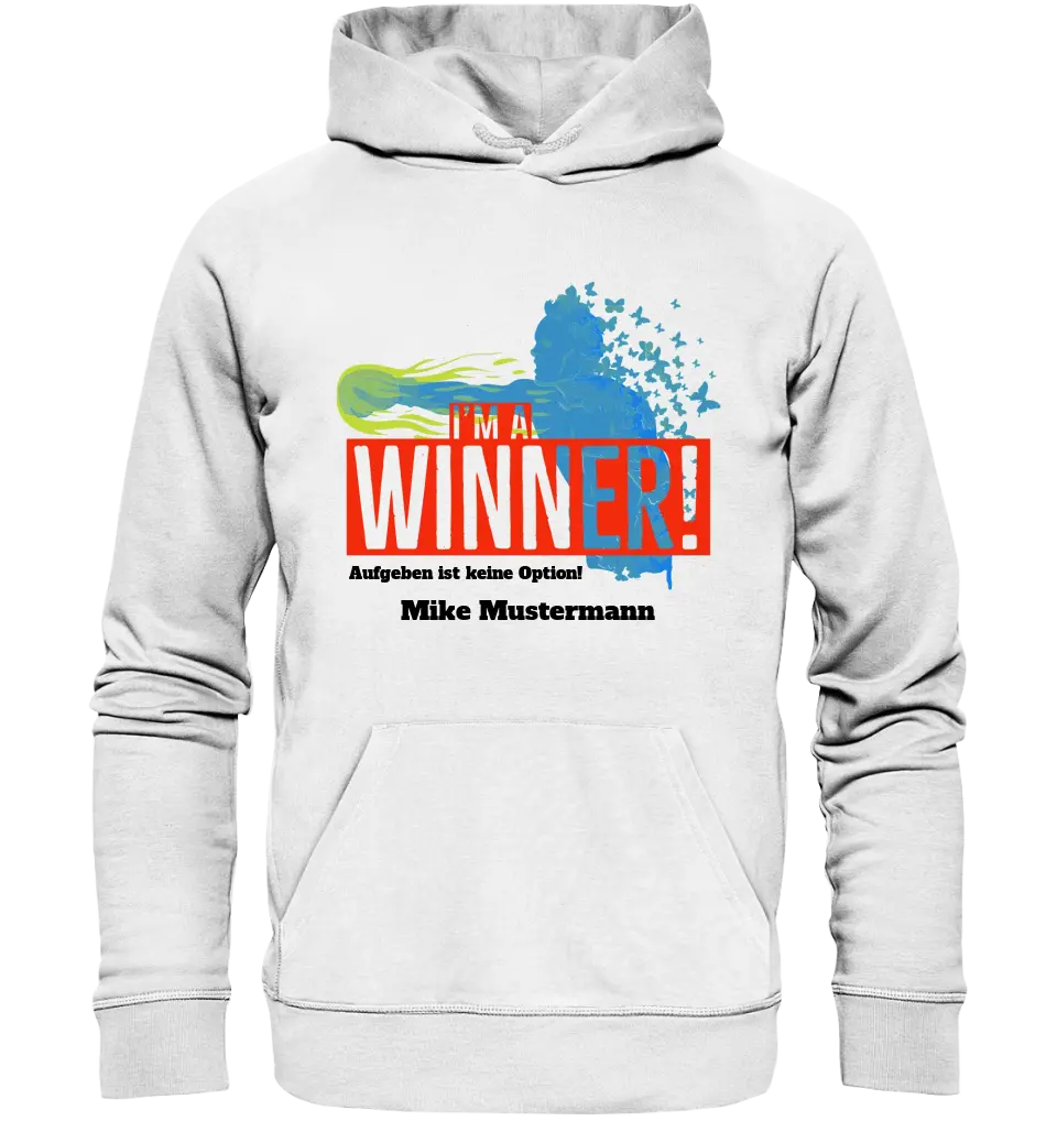 I´M A WINNER • Unisex Premium Hoodie XS-5XL aus Bio-Baumwolle für Damen & Herren  • Exklusivdesign • personalisiert