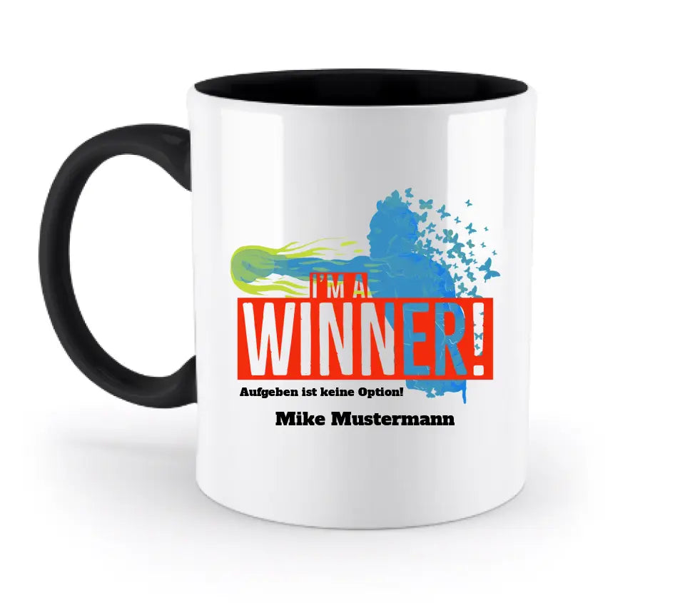 I´M A WINNER • zweifarbige Tasse  • Exklusivdesign • personalisiert