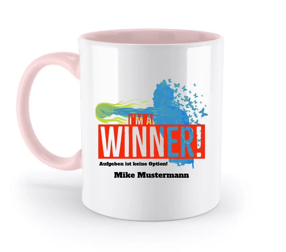 I´M A WINNER • zweifarbige Tasse  • Exklusivdesign • personalisiert