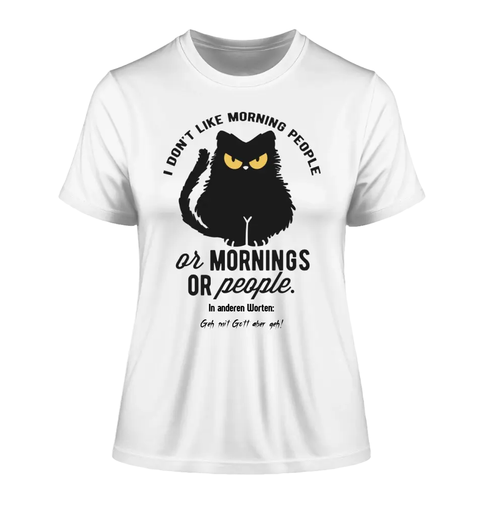 MORNING PEOPLE CAT • Katze • Ladies Premium T-Shirt XS-2XL aus Bio-Baumwolle für Damen • Exklusivdesign • personalisiert