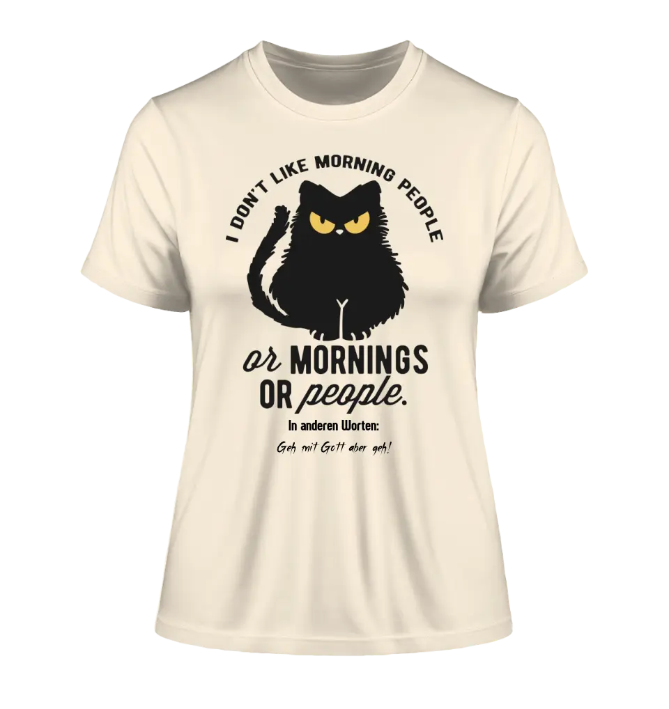 MORNING PEOPLE CAT • Katze • Ladies Premium T-Shirt XS-2XL aus Bio-Baumwolle für Damen • Exklusivdesign • personalisiert