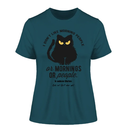 MORNING PEOPLE CAT • Katze • Ladies Premium T-Shirt XS-2XL aus Bio-Baumwolle für Damen • Exklusivdesign • personalisiert