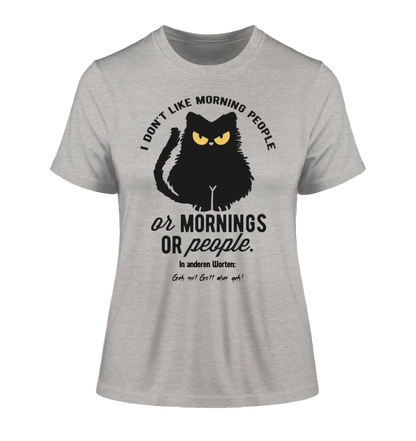 MORNING PEOPLE CAT • Katze • Ladies Premium T-Shirt XS-2XL aus Bio-Baumwolle für Damen • Exklusivdesign • personalisiert