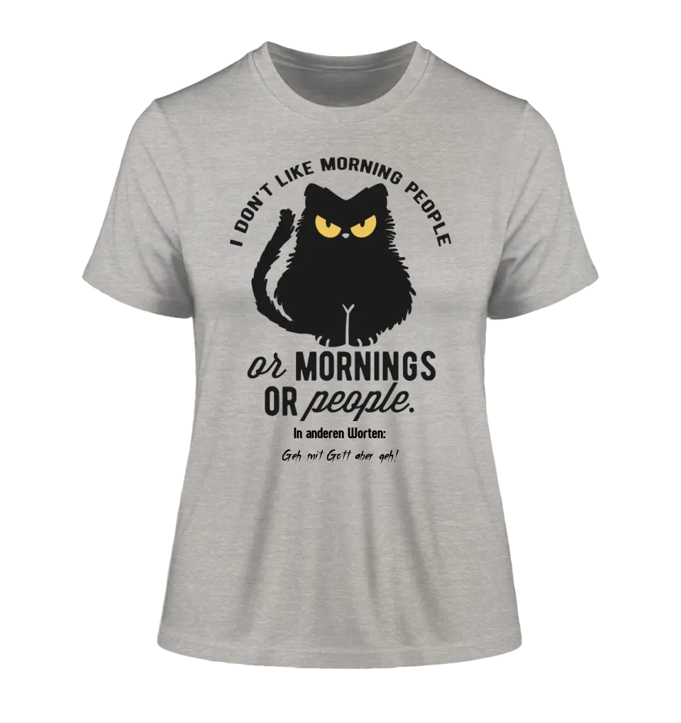 MORNING PEOPLE CAT • Katze • Ladies Premium T-Shirt XS-2XL aus Bio-Baumwolle für Damen • Exklusivdesign • personalisiert