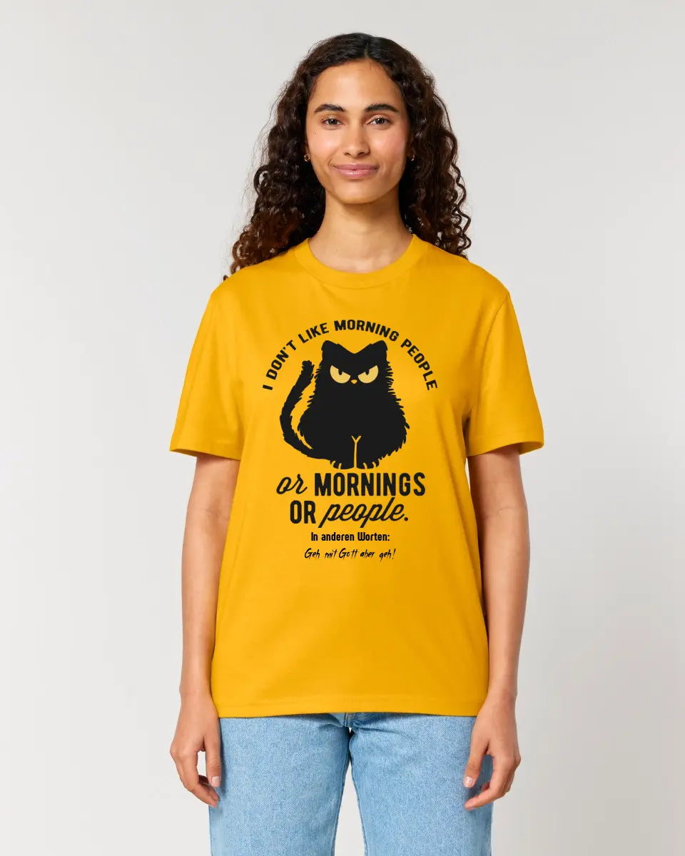 MORNING PEOPLE CAT • Katze • Unisex Premium T-Shirt XS-5XL aus Bio-Baumwolle für Damen & Herren • Exklusivdesign • personalisiert