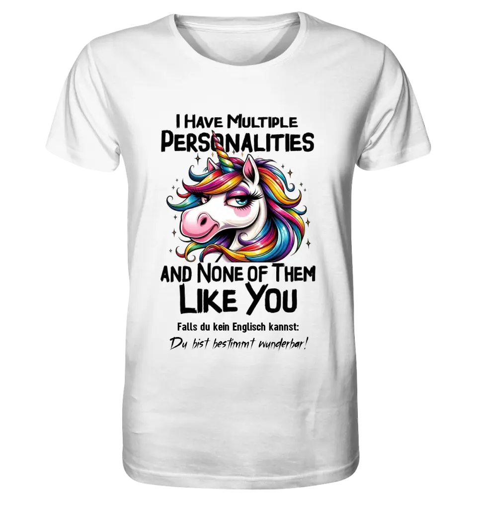 Unicorn - Multiple Personality • Cat • Unisex Premium T-Shirt XS-5XL made of organic cotton for women &amp; men • Exclusive design • personalized