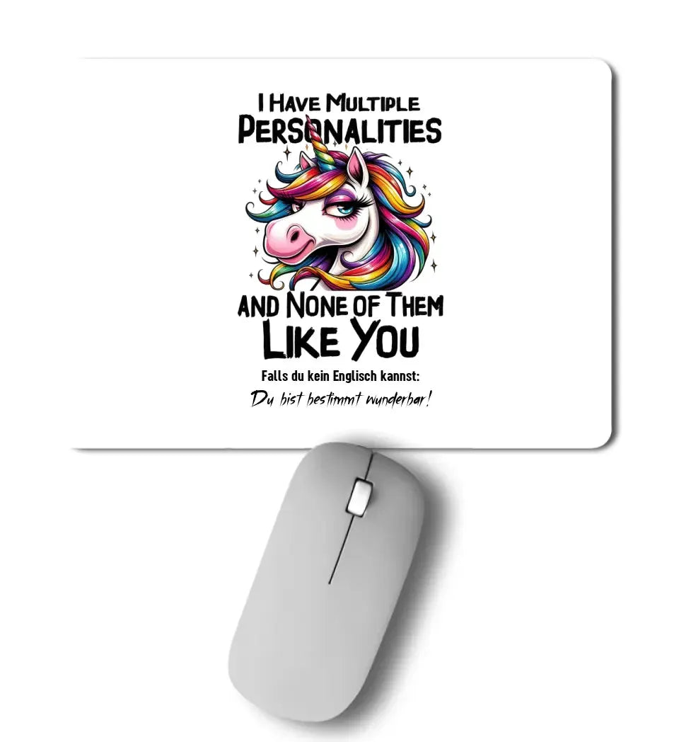 Einhorn - Multiple Persönlichkeit • Mousepad • Exklusivdesign • personalisiert