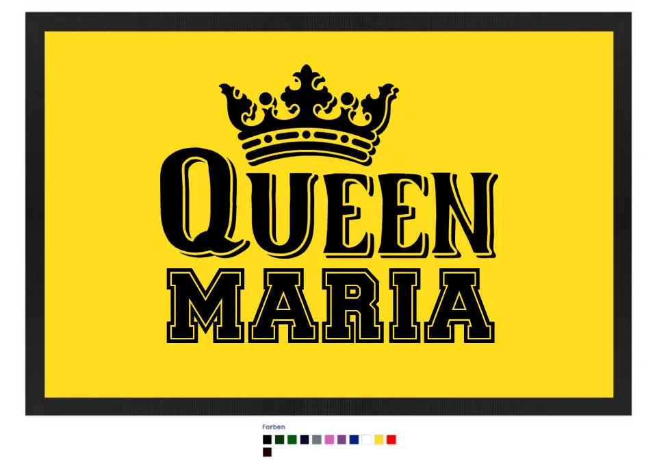 QUEEN + WUNSCHNAME • Fußmatte • Exklusivdesign • personalisiert