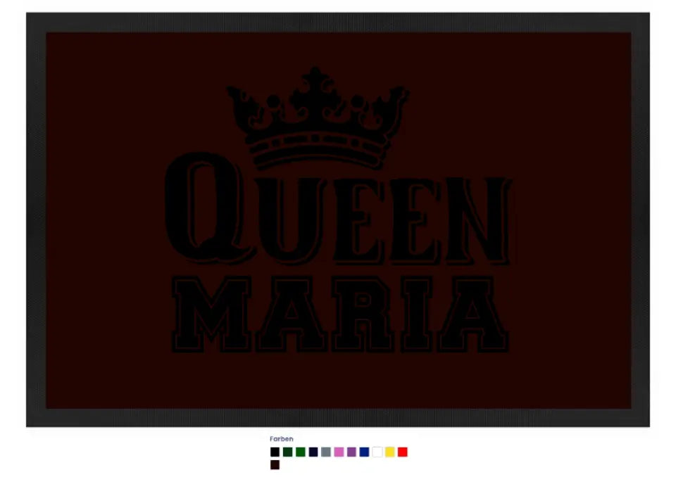 QUEEN + WUNSCHNAME • Fußmatte • Exklusivdesign • personalisiert