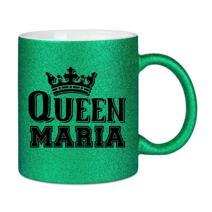 QUEEN + WUNSCHNAME • Glitzertasse ohne Farbverlauf