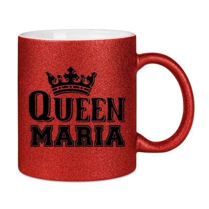 QUEEN + WUNSCHNAME • Glitzertasse ohne Farbverlauf