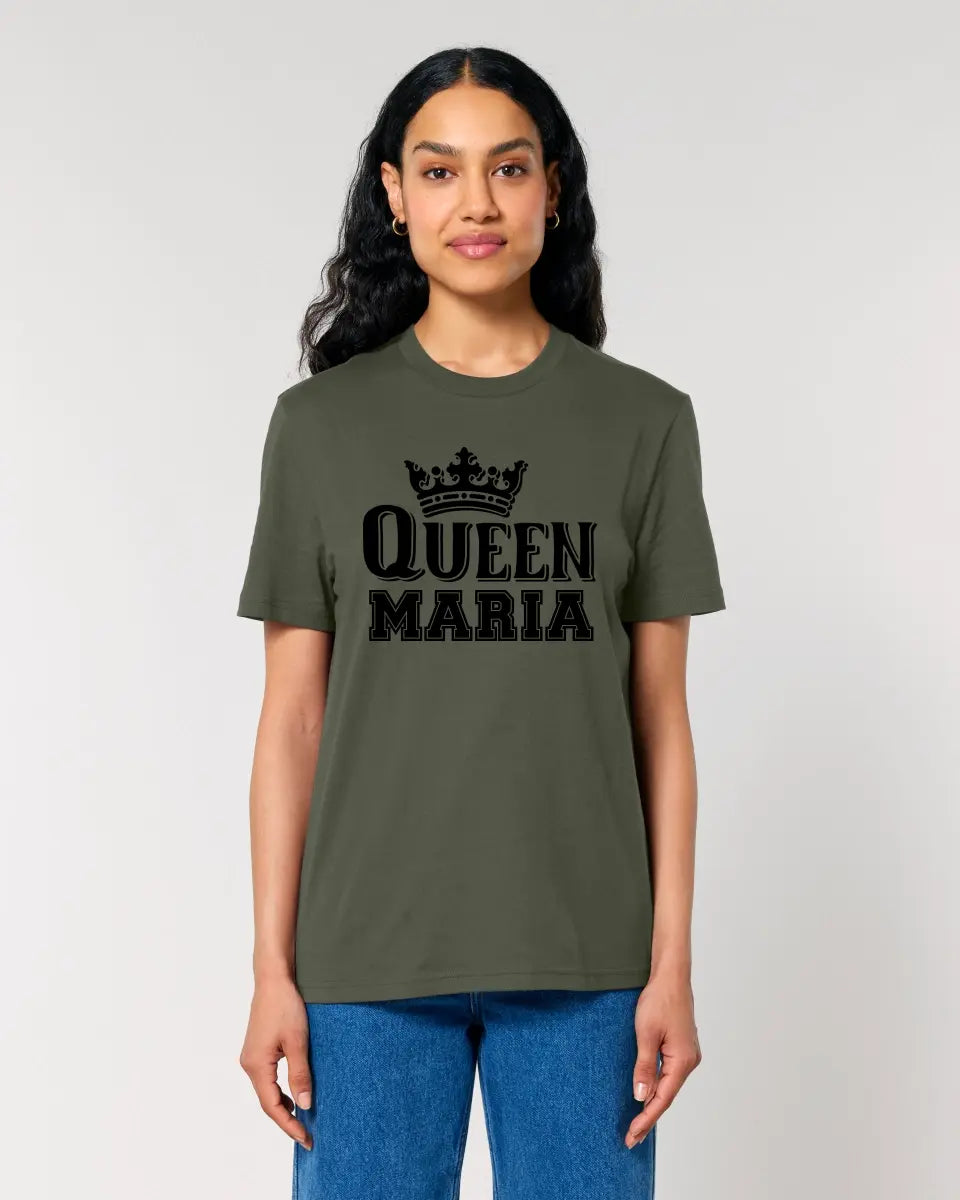 QUEEN + DESIRED NAME • Unisex Premium T-Shirt XS-5XL made of organic cotton for women &amp; men • Exclusive design • personalized