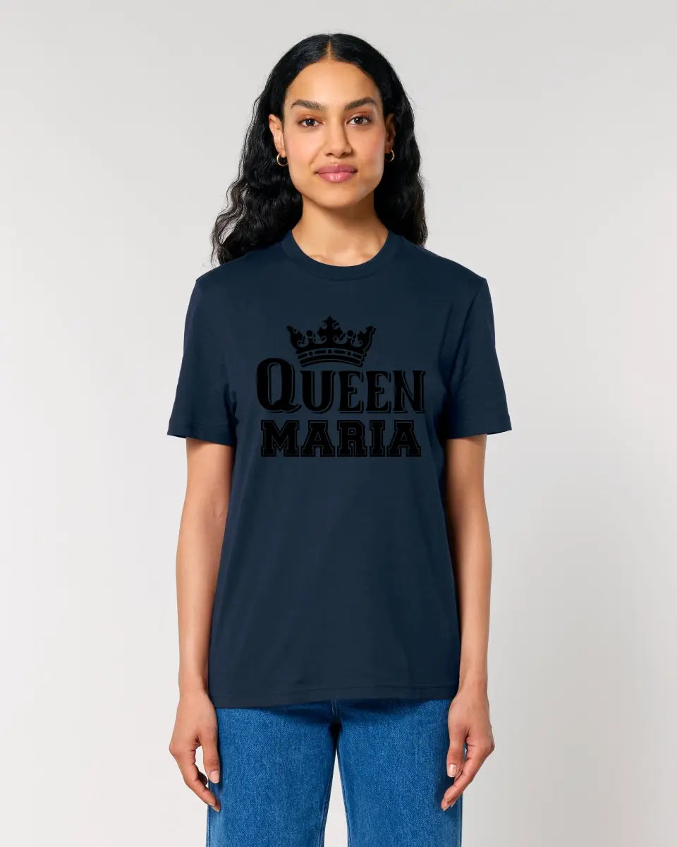 QUEEN + DESIRED NAME • Unisex Premium T-Shirt XS-5XL made of organic cotton for women &amp; men • Exclusive design • personalized